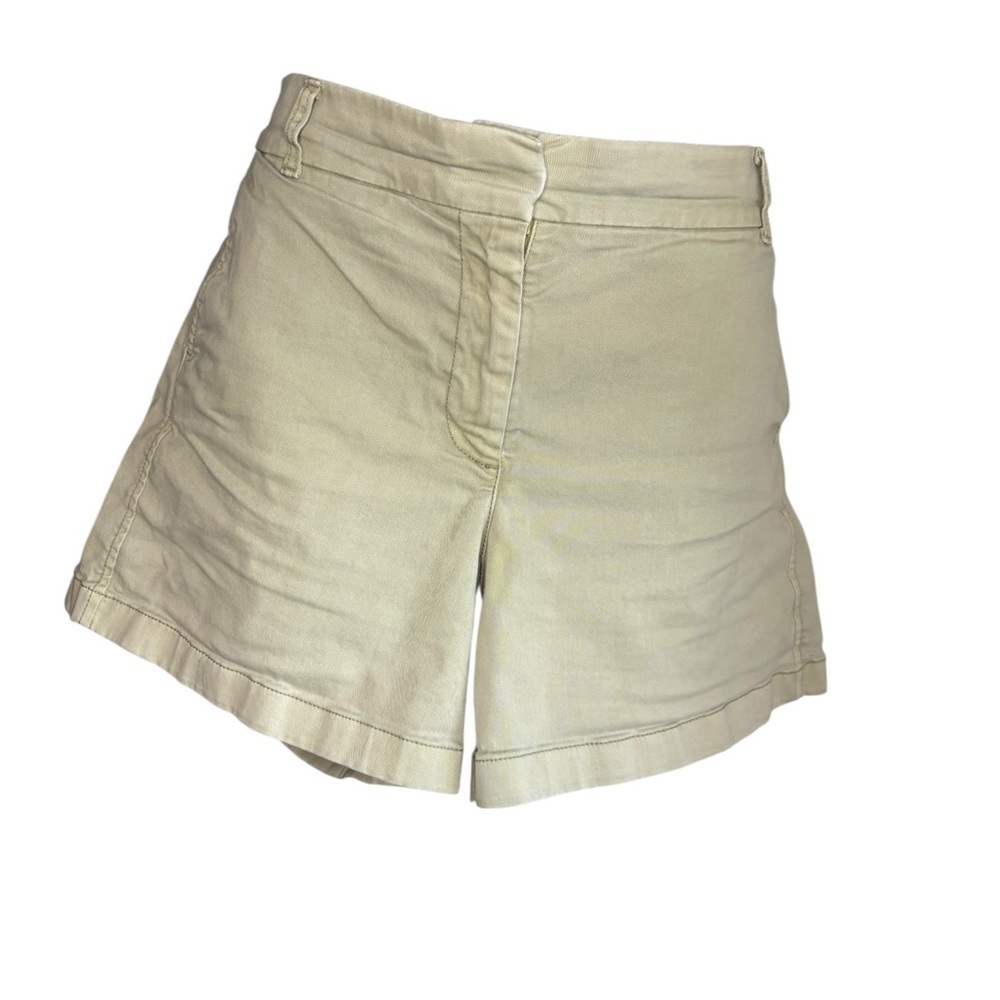 J. Crew Women's chino Cream Shorts cotton size 12 preloved no flaws